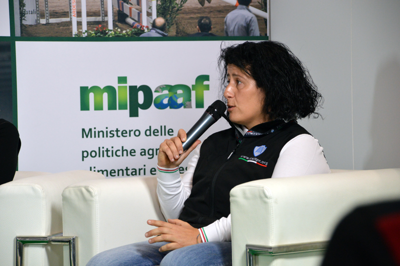 Annalisa Parisi nel talk show  sul CAITPR nel Padiglione MIPAAF